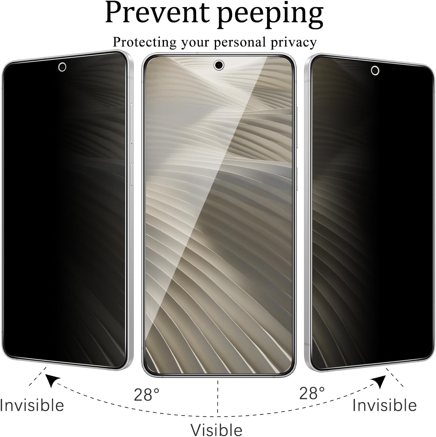  2 Pack Privacy Screen Protector For Samsung Galaxy S26 | Anti Spy Private Tempered Glass Film, Fingerprint Unlock Support, Anti Scratch, Bubble Free, Case Friendly thumbnail
