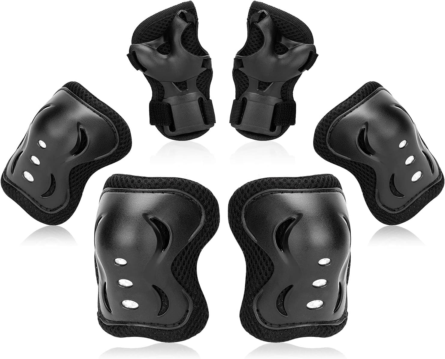 RUNDONG Kids/Youth Knee Pad Elbow Wrist Pads Guards Protective Gear Set for Roller Skates Cycling Bike Skateboard Inline Skatings Scooter Riding Sports,Suitable for multiple sports outdoor activities