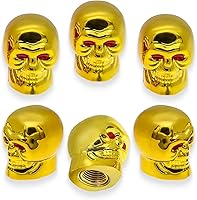 Vista 42 de 4 piezas de tapas de válvula de neumático estilo Cobra, forma de cabeza de serpiente, tapas universales de válvula de neumático con núcleo de cobre