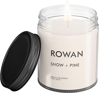 Rowan Bookish Reading Candle - Literary Inspired Gift for Readers, Writers, Bibliophiles, Bookworms & Book Lovers | Handmade in USA, Non-Toxic, Vegan & Cruelty-Free | 9 oz