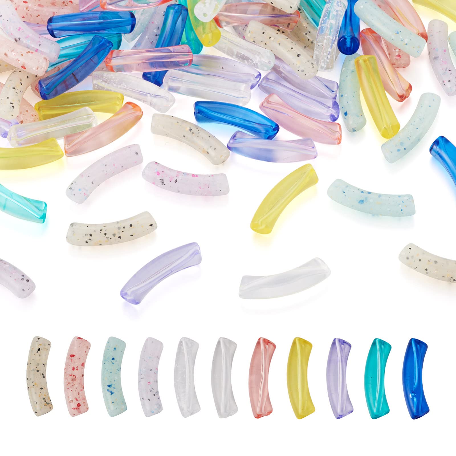 Perles en tube de bambou acrylique pour réparer et personnaliser vos colliers fantaisie