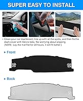 Vista 5 de Autorder Alfombrilla de Salpicadero para Rivian R1T 2022-2025 2026 Accesorios Cubierta de Salpicadero Manta de Salpicadero Franela Protección contra