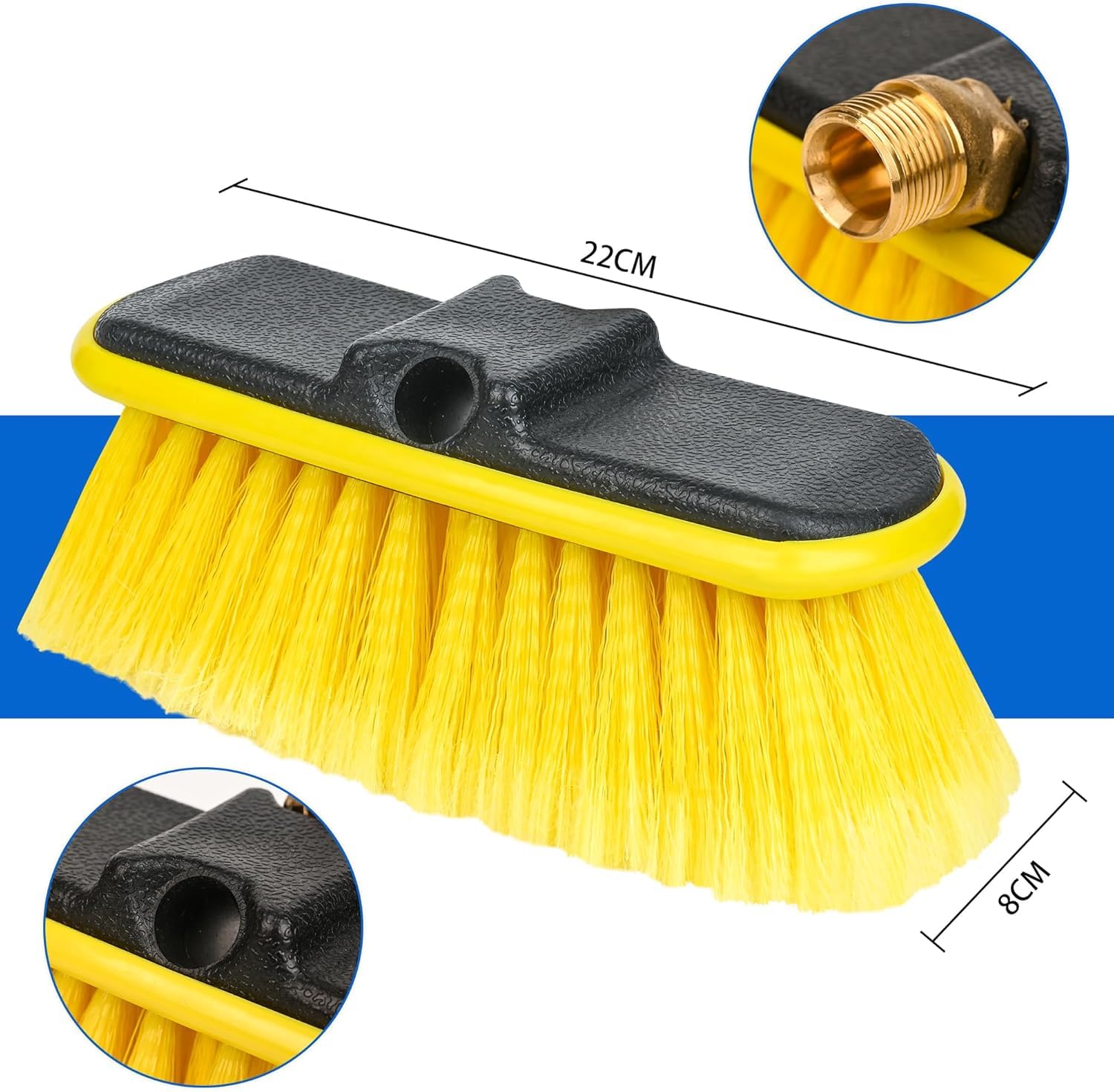 Tête de brosse télescopique pour nettoyeur haute pression (M22-14 mm)