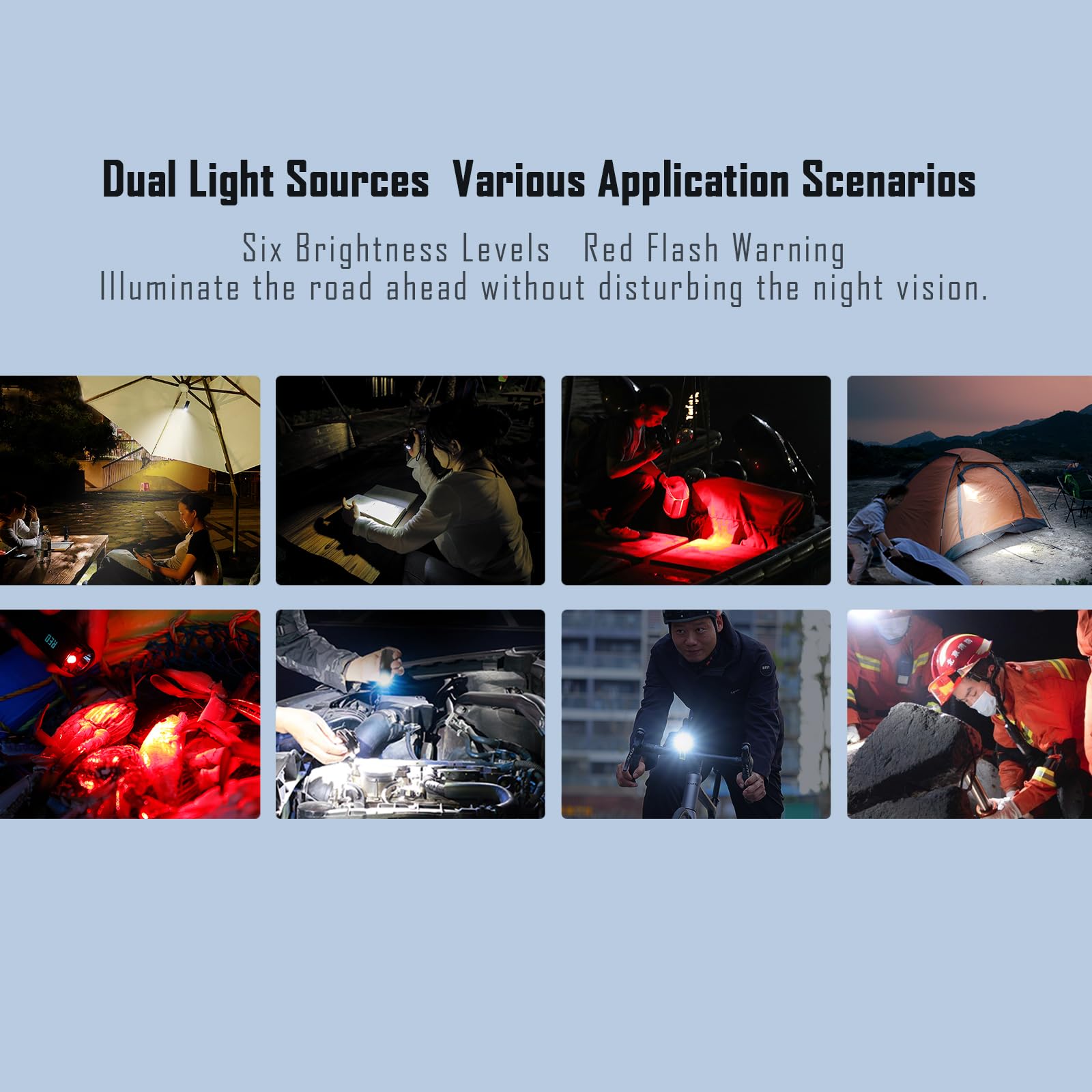 IMALENT BL70 Lampe Torche EDC 6000 Lumens — Rouge et Tactique OLED, CREE XHP70.2, Rechargeable — Pour Camping Police Sécurité