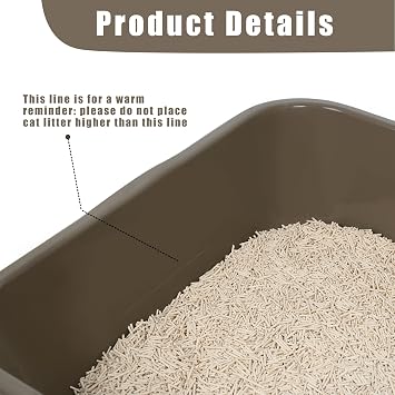 1 Pack Extra Large Dog Litter Box Pan Tray (ABS Material), Low Entry Jumbo Senior Litter Boxes for Multiple Kitten Big Cats, Pet Safe Indoor Dog Potty (Dark Gray, 24 L x 20 W)