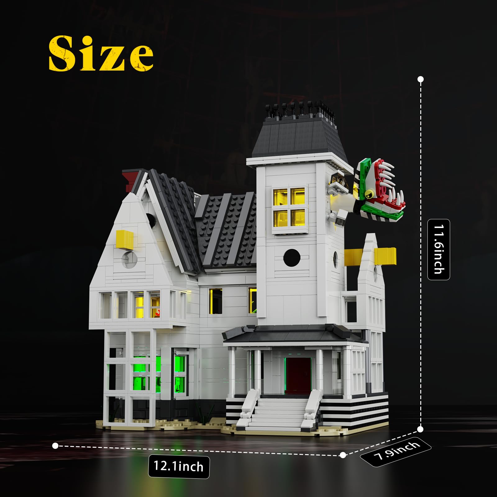 Beetle House - Juego de bloques de construcción de Halloween, Betelgeuse Sandworm, monstruo, película de terror, juguetes compatibles con Lego, decoración de cumpleaños, regalo coleccionable para