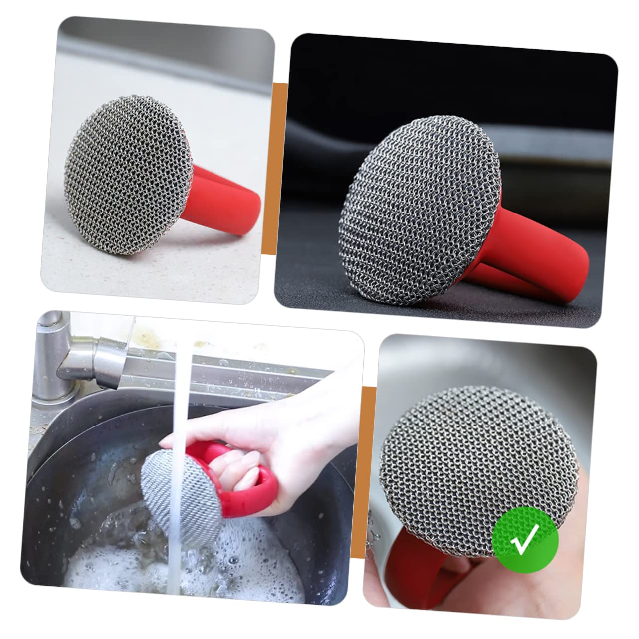 Ipetboom Dish Cleaner Brush Durable Pot with Long Handle for Scrubbing Pots Pans and Glassware Easy to Clean and Comfortable to Use