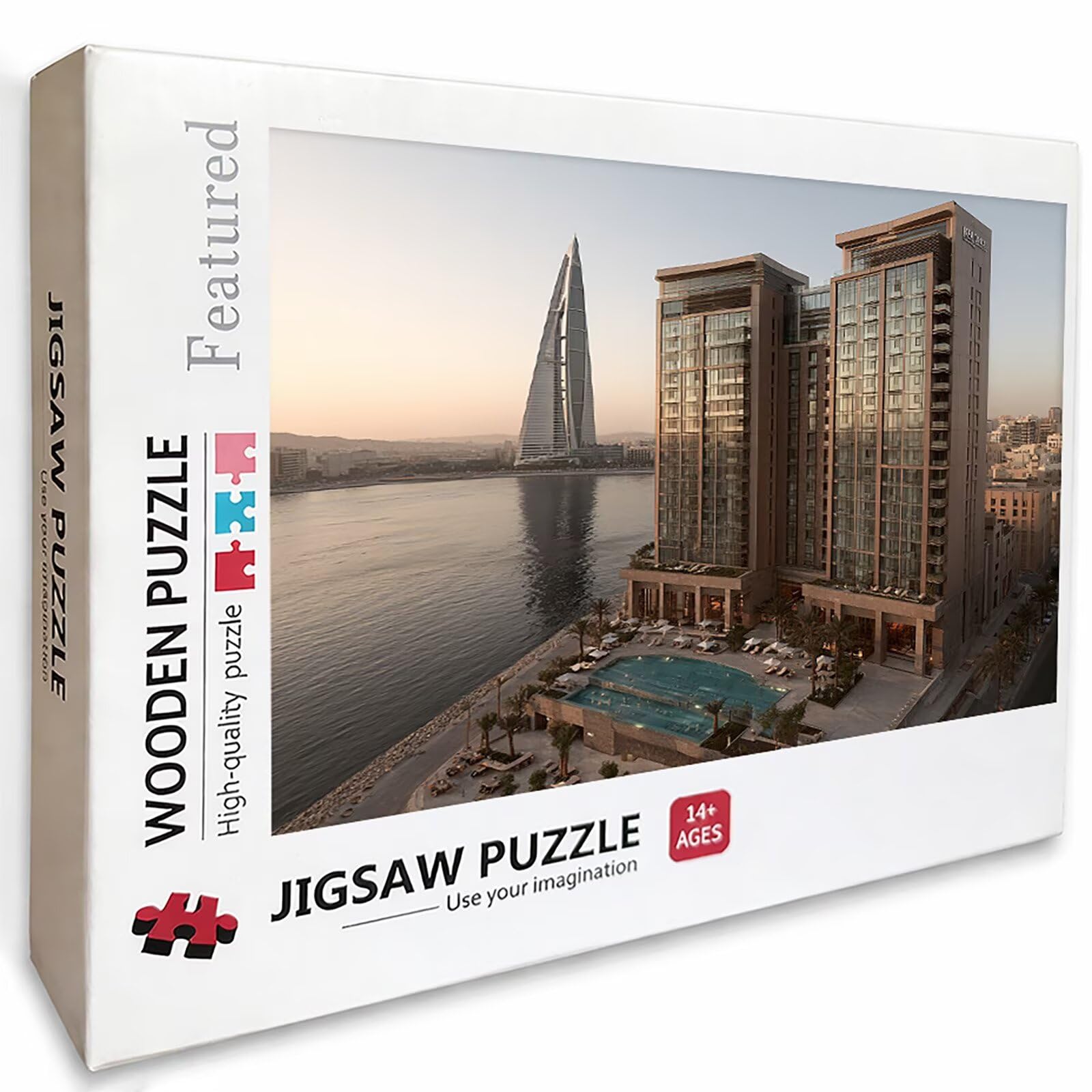 Stadt Puzzle 6000 Teile für Erwachsene, DIY Holzpuzzle 179x105cm, Holzpuzzle Erwachsene für Die Ganze Familie, Groß Deko Puzzles und Geschenke, Clevere Rätsel, Geschenk für Mädchen, (KüSte) N-6421