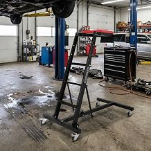 Heavy Duty Automotive Creeper, 400 Lbs Capacity Adjustable Height Top Creeper 45-66 Inch with Padded Deck & 4 Swivel Casters for Auto Truck Mechanic, Foldable Creeper for Garage Storage