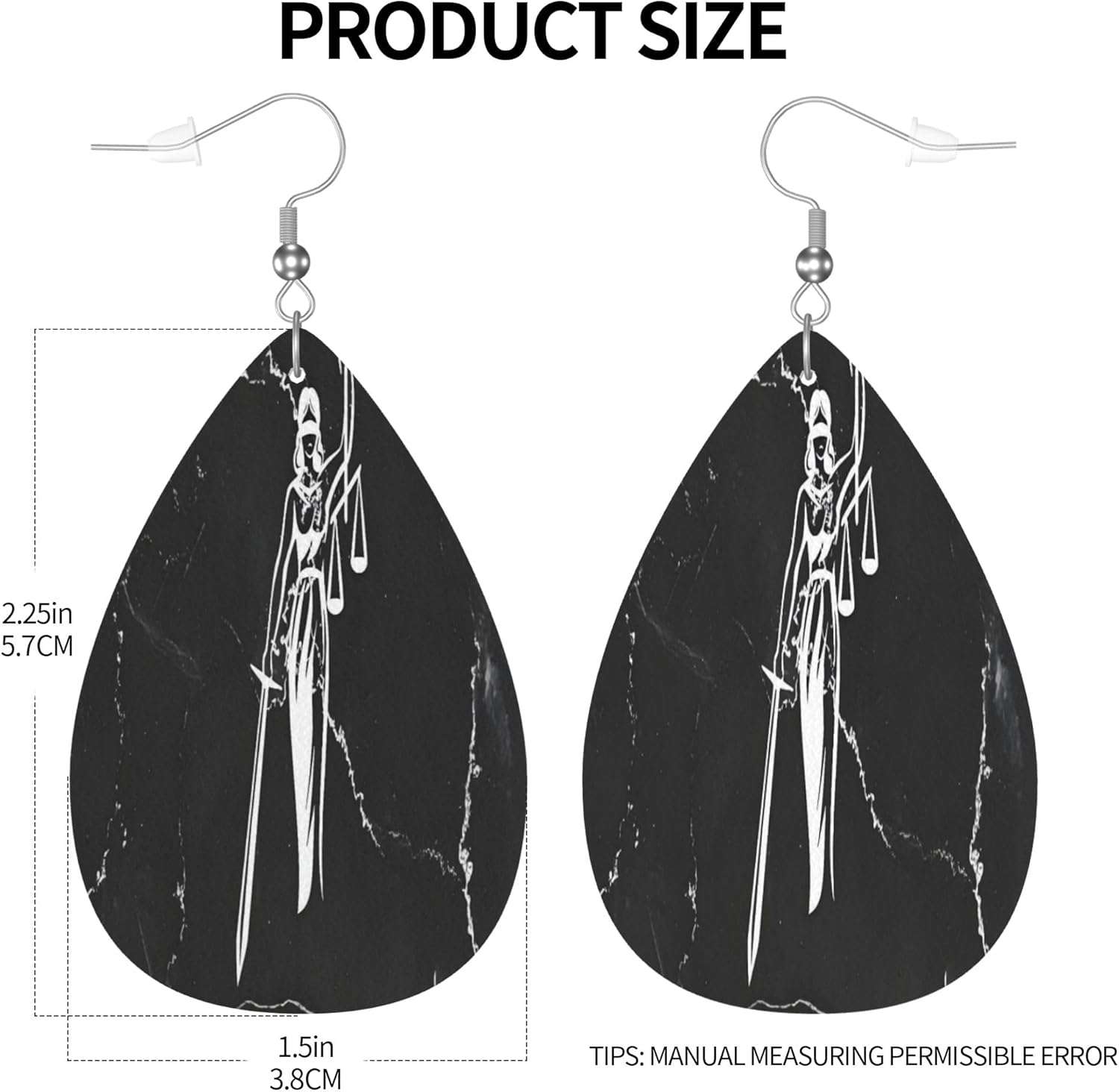 Generic yeshua jesus christian front Leather Earrings, Clothing Decoration, Suitable For Festival Parties, Holidays And Daily Life - Image 3