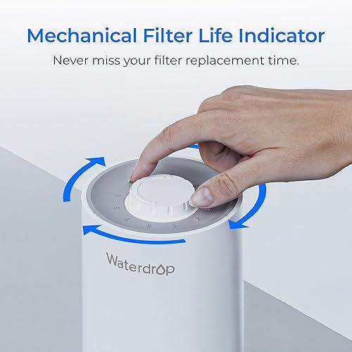 Miniatura 6 de Waterdrop WD-CFF-03 Filtro de agua de repuesto, filtro de agua para encimera, vida útil de 4000 galones, filtros de agua de repuesto para fregadero,