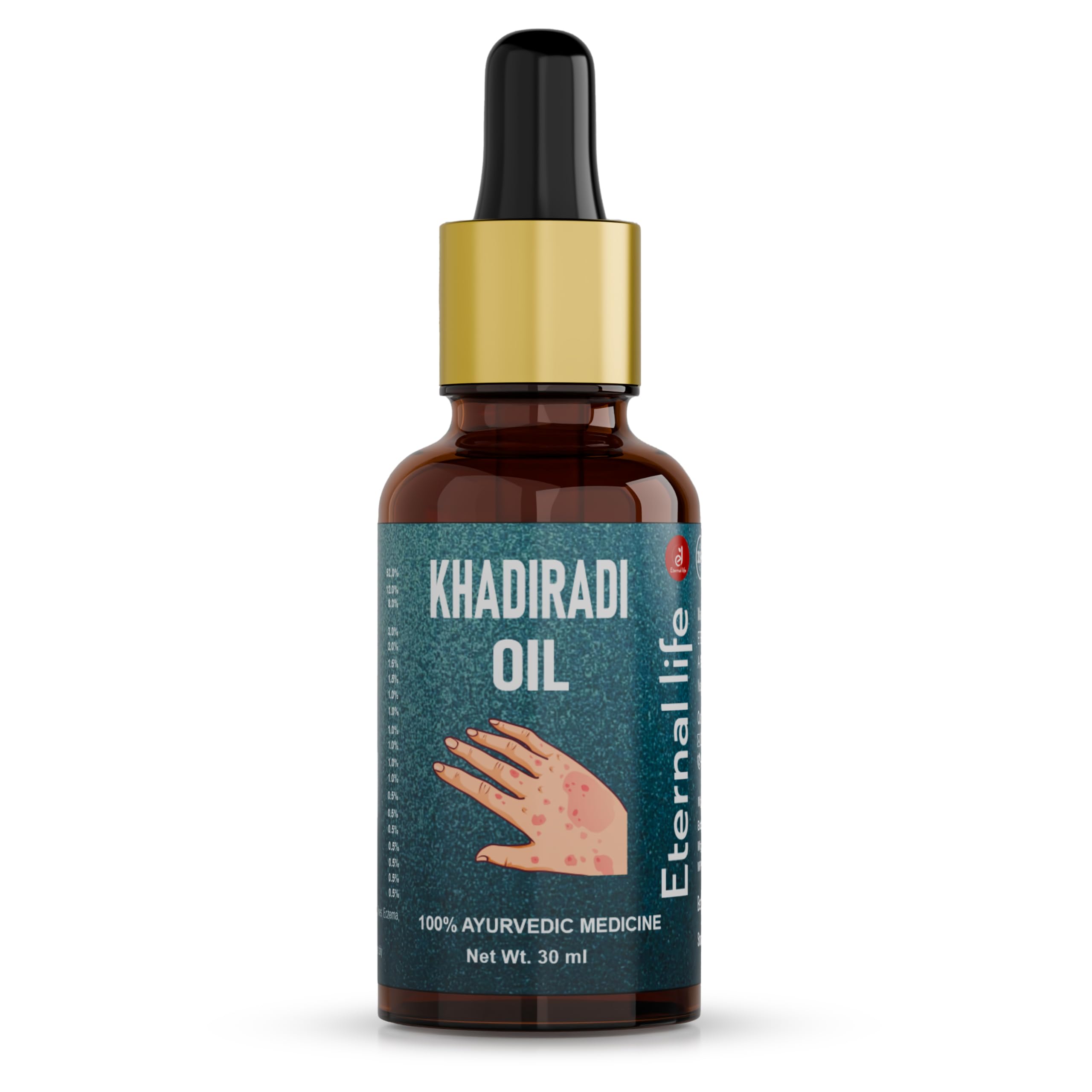 Eternal Life Khadiradi Oil Ayurvedic Herbal Remedy for Itching, Inflammation & Redness Relief | Skin Cleanse, Allergy Protection, Impurity Detox & Natural Skincare Solution (Pack of 1, 30 ml )-image-35