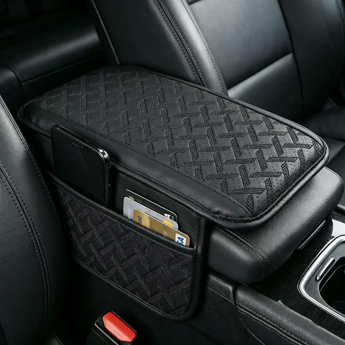 RXATTWVLY For MG ZS MG4 MG5 ZS EV HS EHS HS Plug-in PHEV/ZS Hybrid+ Car Armrest Pad,Comfortable Auto Armrest Cushion Protector,Centre Console Pad Interior Accessories Arm Rest Support