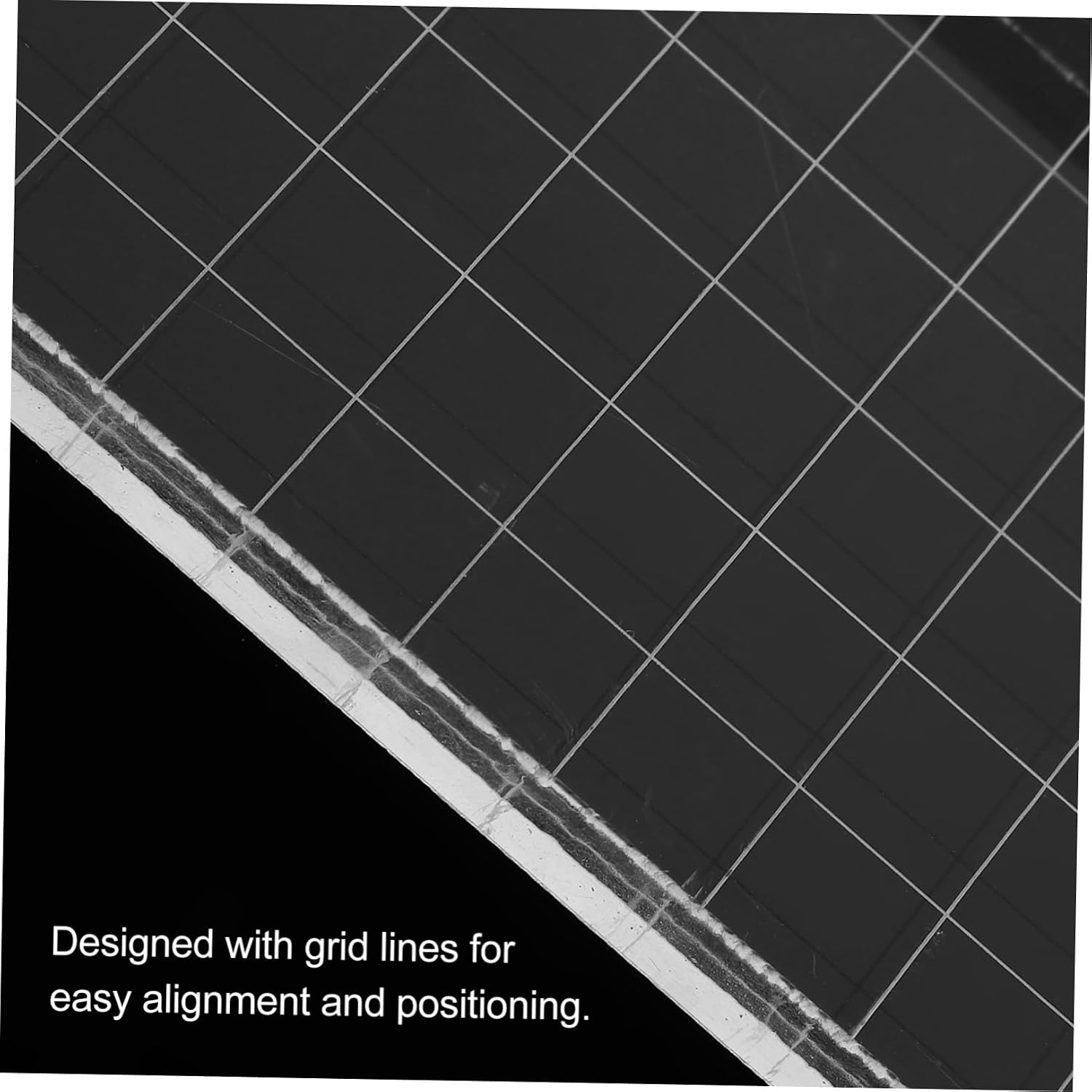 DOITOOL 6pcs Acrylic Rectangle Stamping Blocks Kit Stamp Block Tools for Scrapbooking Journal Stamps Card Making Precision Grid Lines