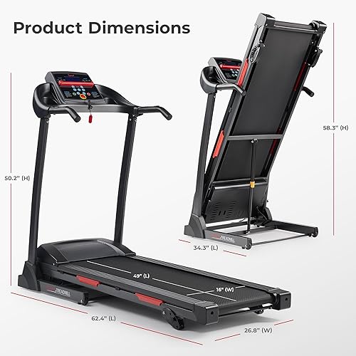 Miniatura 6 de Sunny Health & Fitness Smart Performance Folding Treadmill with Adjustable Incline and Free SunnyFit App Bluetooth Connection