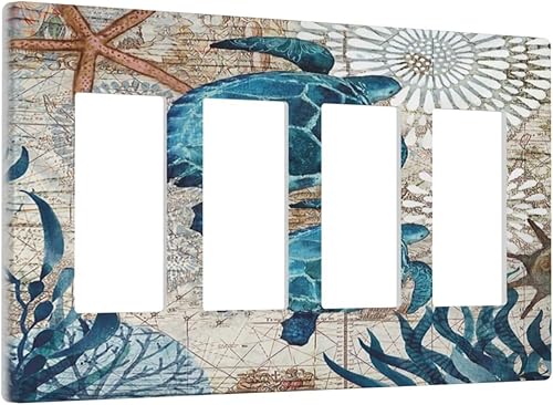 Miniatura 63 de Placa de pared dúplex de receptáculo de dispositivo de 1 gang de madera envejecida blanca gris con veta de tablón, cubierta de enchufe eléctrico de