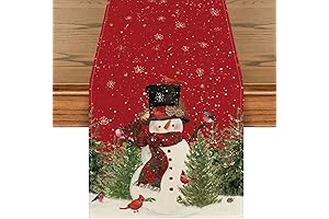 Christmas Table Runner 36 Inches, Artoid Mode Snowman Table Runner