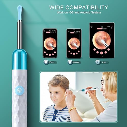 Miniatura 5 de Eliminación de cera de oídos, limpiador de oídos con luz de cámara, herramienta de eliminación de cera de oídos, limpiador de oídos con cámara