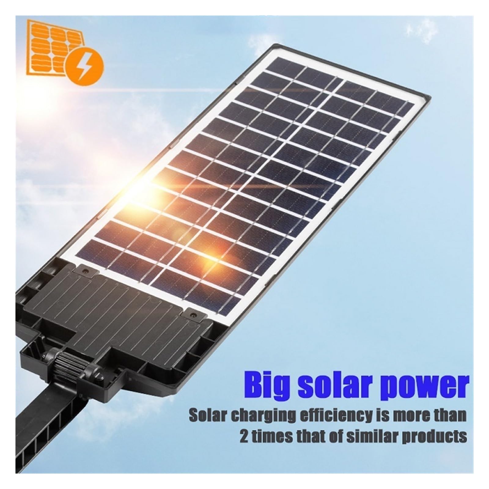 Farola solar Luces solares for exteriores de 12000 lúmenes, iluminación LED impermeable for jardín, calle, paisaje, balcón, Sensor de movimiento, lámparas de pared solares Brillo ultra alto durante to