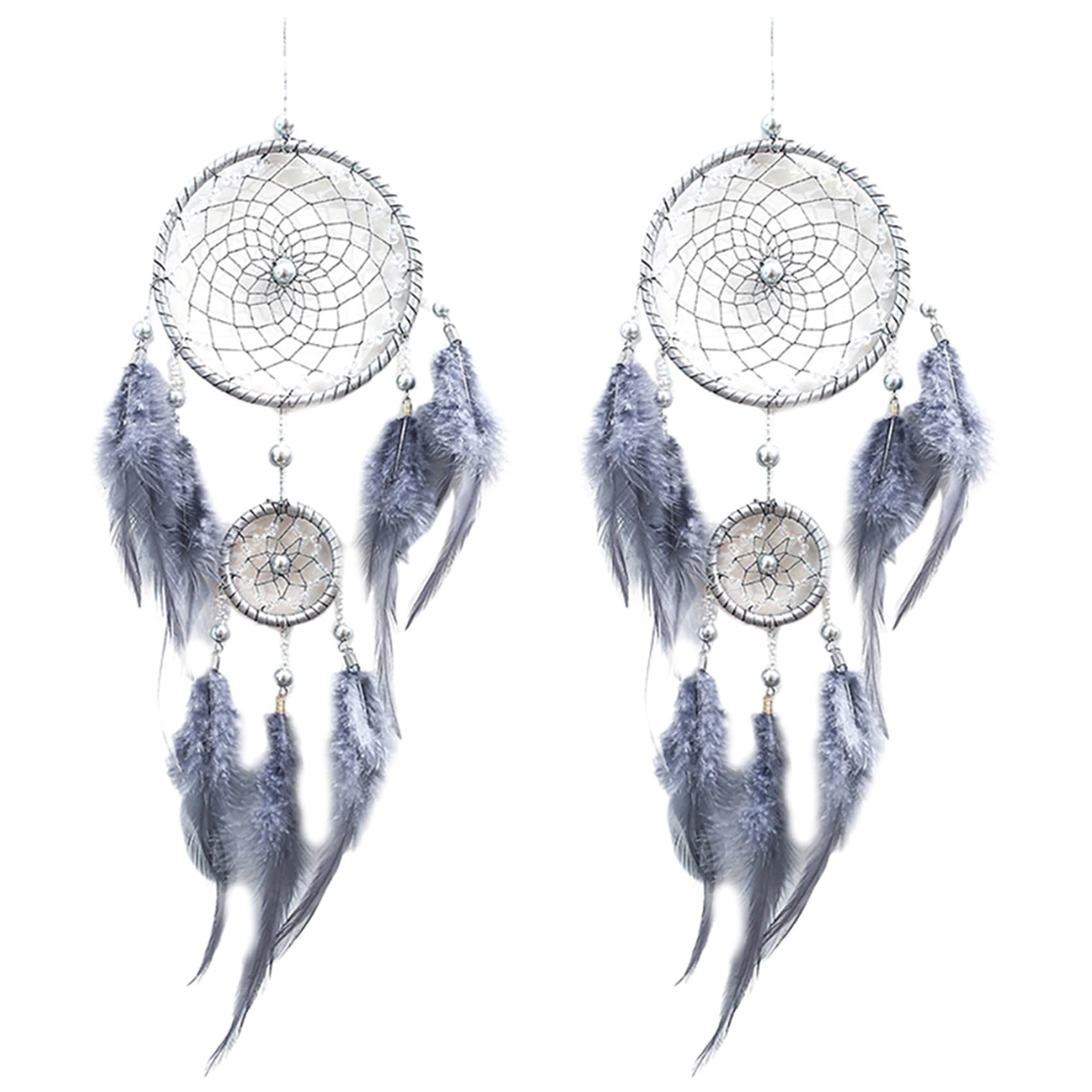 Vjsujehgy 2X Dream Catcher - Handmade Traditional Wall Hanging Home Decor Ornament Craft Valentine'S Day Gifts for Friends