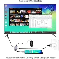 Vista 3 de Adaptador USB C a HDMI para Samsung DeX, experiencia de escritorio para Galaxy S23S22S21Note2010TabS8S7, DeX Station con HDMI 4K, USB3.0, PD 60W