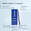 Be Bodywise Reusable Face Razor For Women - Pack of 3 | Instant & Painless Hair Removal | For Eyebrows, Upper Lip, Forehead, Peach Fuzz, Chin and Sideburns | Stainless Steel Blade & Firm Grip | Purple gallery image
