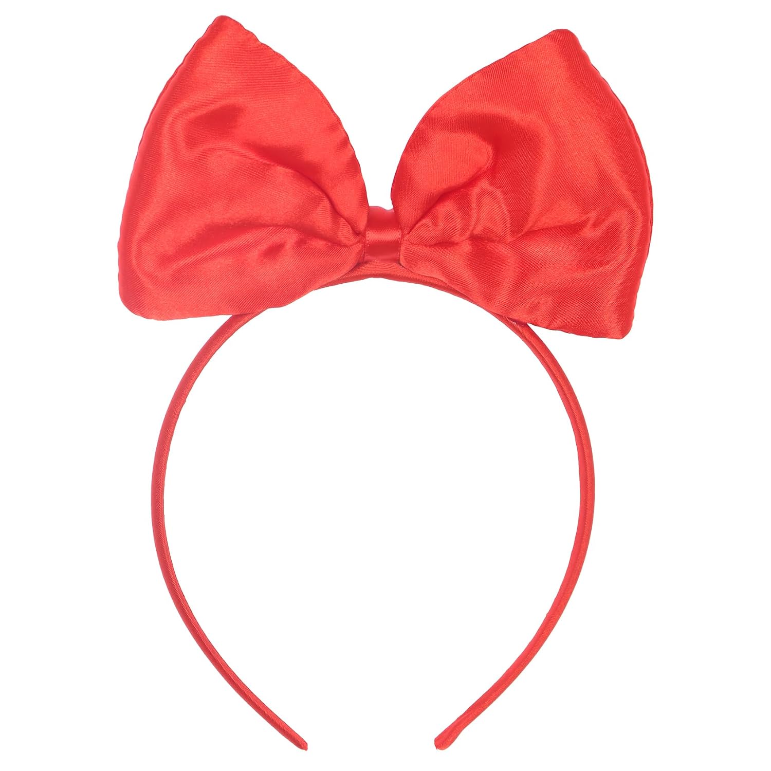 VGbeaty Kids Child Short Black Curly Wig With Red Bow | Halloween Cosplay Party Costume Wig