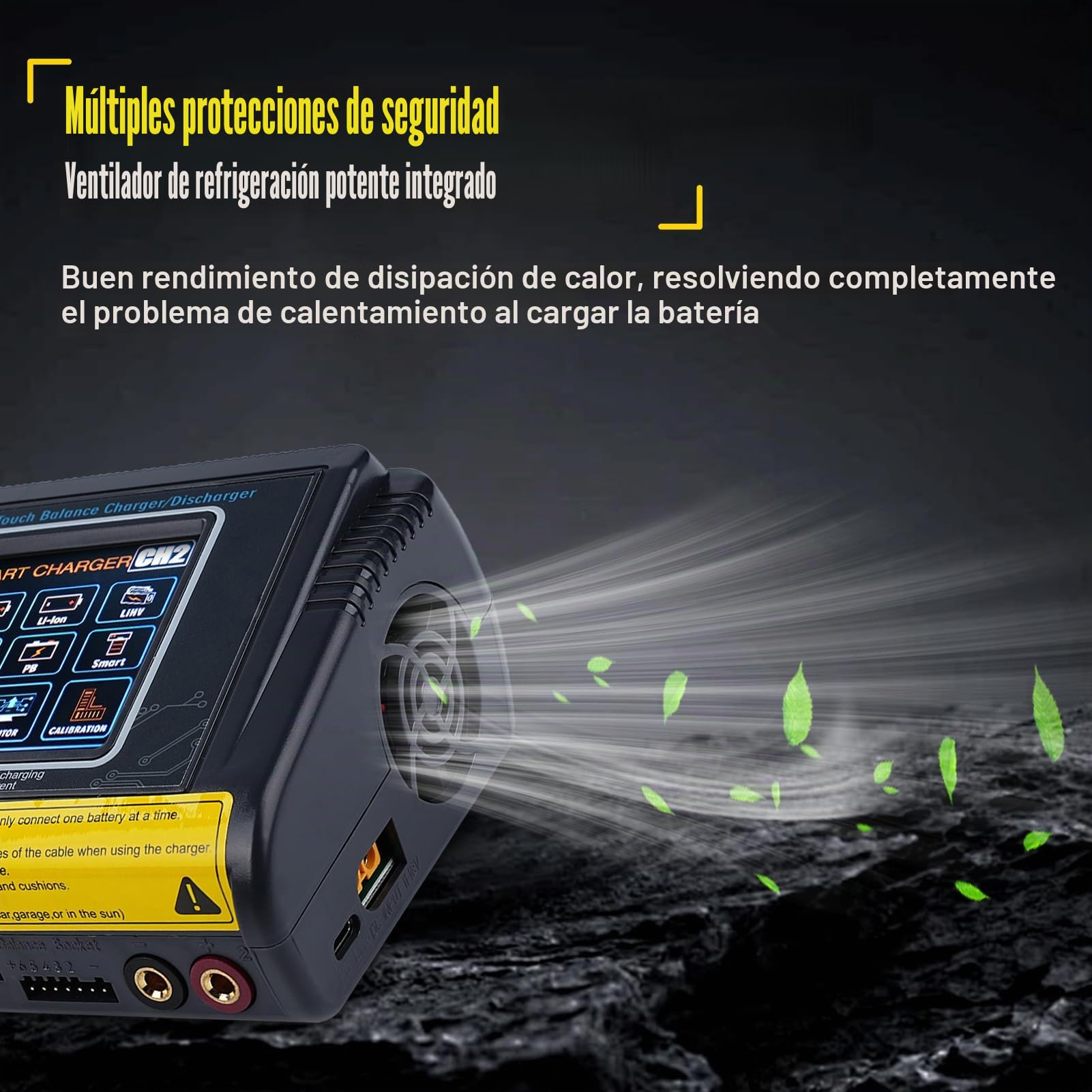 Cargador baterias Coche con equilibrador batería Cargador Dual CC/CA 11-18V 240W CA 100-240V 150W Detección Auto LiPo/Lilon/Life/NiMH/Ni/PB/NiMH Pantalla táctil LCD de 3,2 Pulgadas 10A (T240)