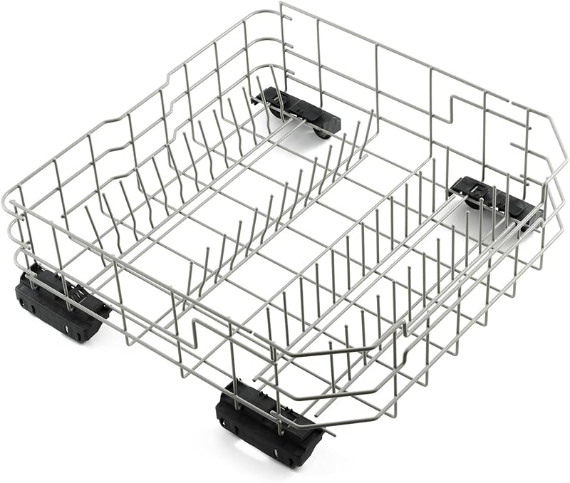 Allstare WD28X26099 WD28X34744 Dishwasher Rack Replacement for GE Dishwasher Parts Lower Dishrack WD28X24396 GDF510PSR3SS GDF510PSM0SS GDF535PSR0SS GE Dishwasher Bottom Rack Wheels Drawer Tray