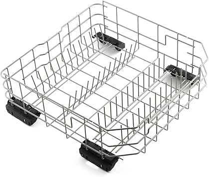 Allstare WD28X26099 WD28X34744 Dishwasher Rack Replacement for GE Dishwasher Parts Lower Dishrack WD28X24396 GDF510PSR3SS GDF510PSM0SS GDF535PSR0SS GE Dishwasher Bottom Rack Wheels Drawer Tray