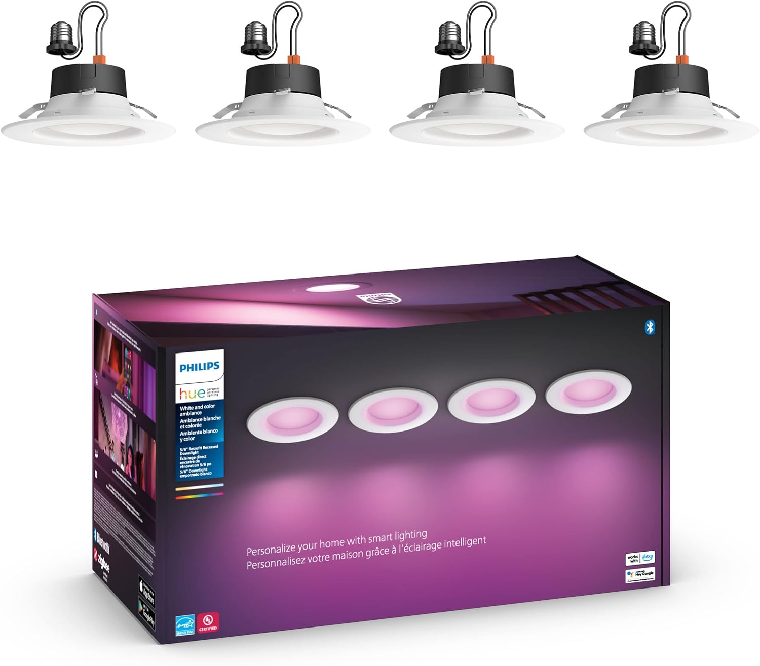 Philips Hue White and Color Ambiance Extra Bright Dimmable Recessed LED