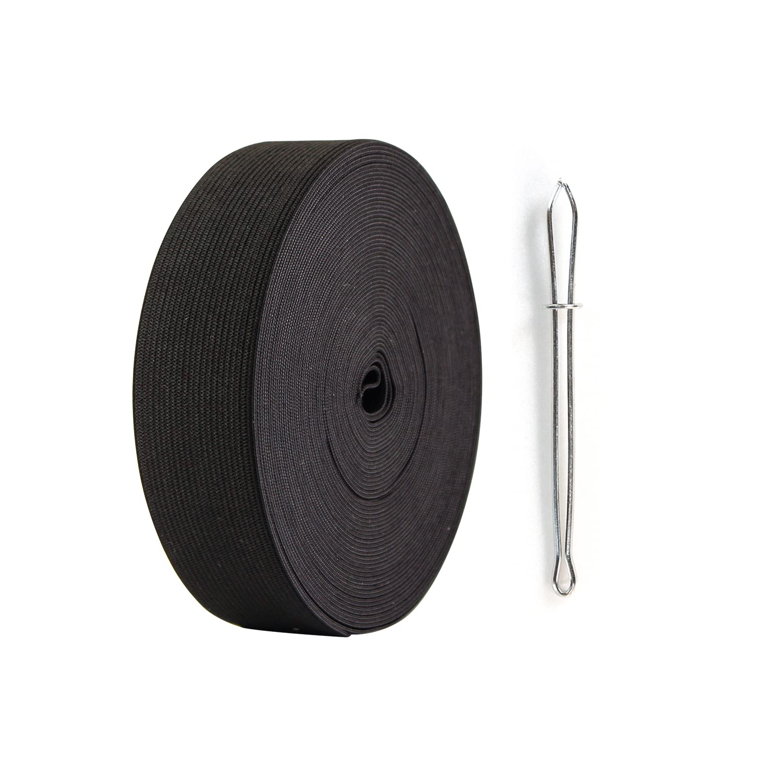 Bande élastique Noire Pour Couture - 6 Yards (5,5m) X 1,4 Pouce (3,6cm) - Neuf - Zaplyte