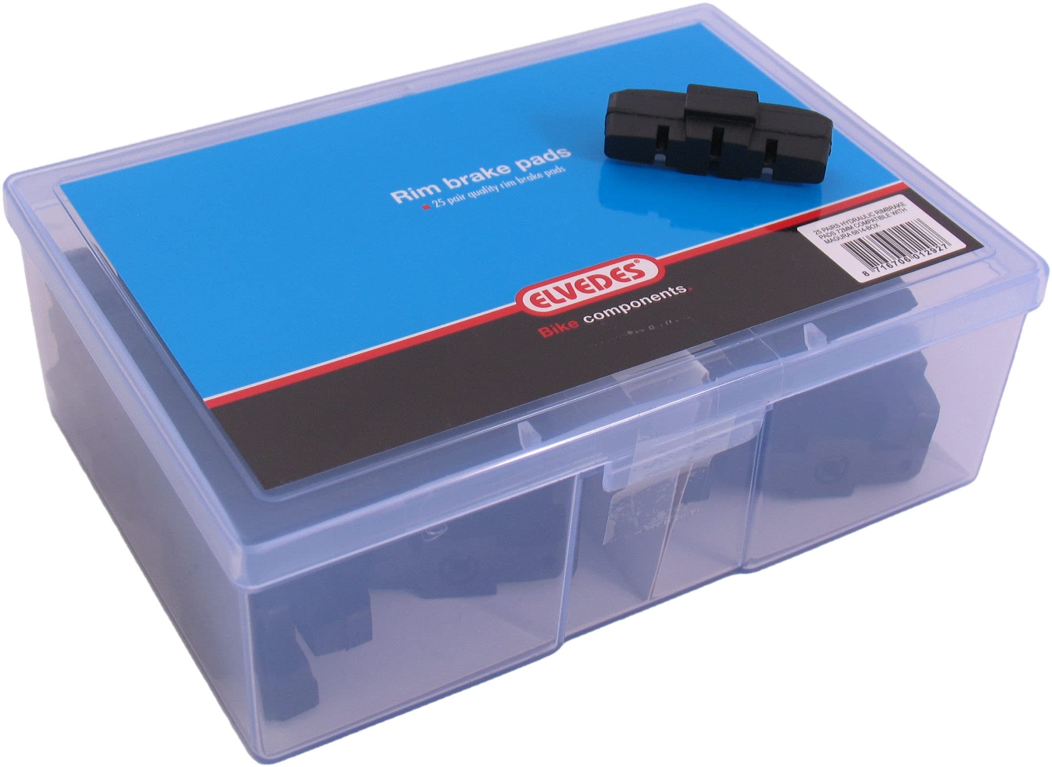 Elvedes Bremsschuh-für MAGURA-SCHWARZ-Box 25 Paar