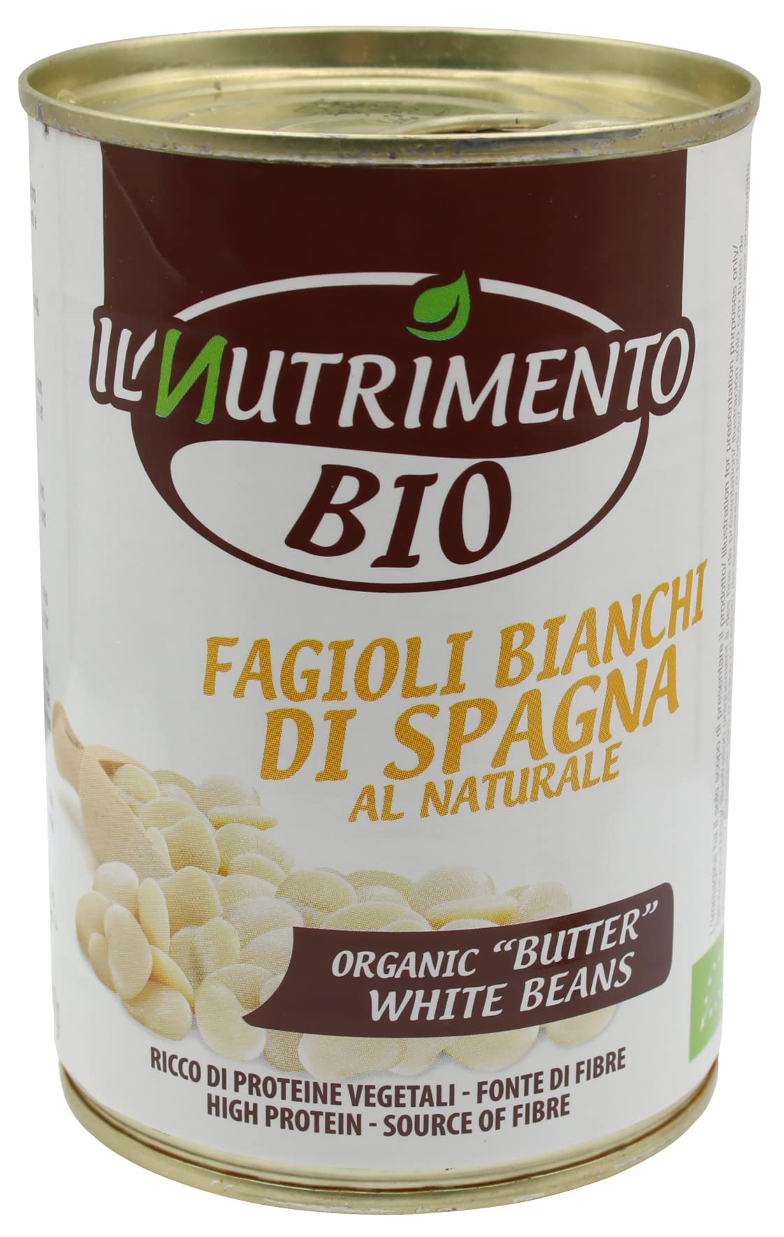 IL NUTRIMENTO Riesige Weiße Bohnen – Ballaststoff- und Proteinreiche Quelle – Ohne Salzzusatz – 12er-Pack (12 x 400 g)