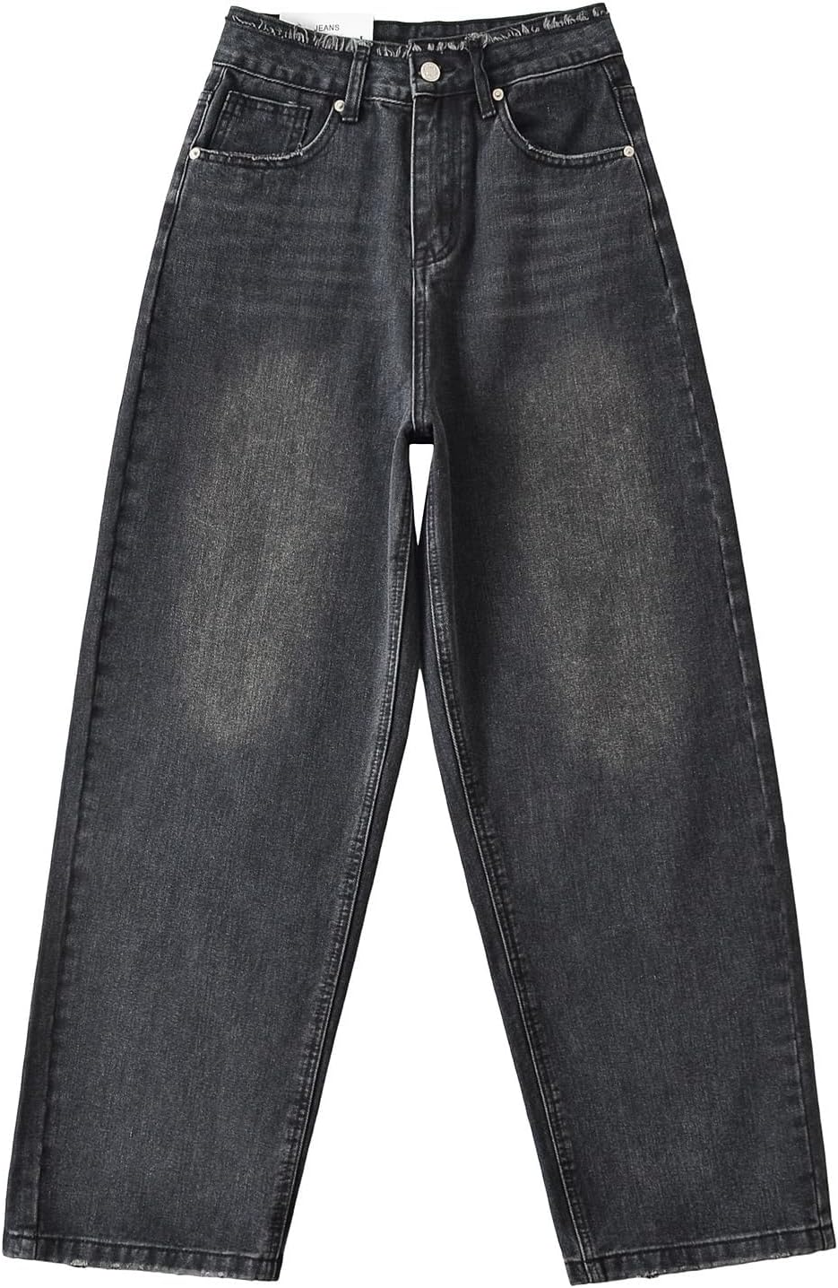 Women's Straight Leg Jeans Mid Rise, Rigid Denim Trousers Everyday Essential