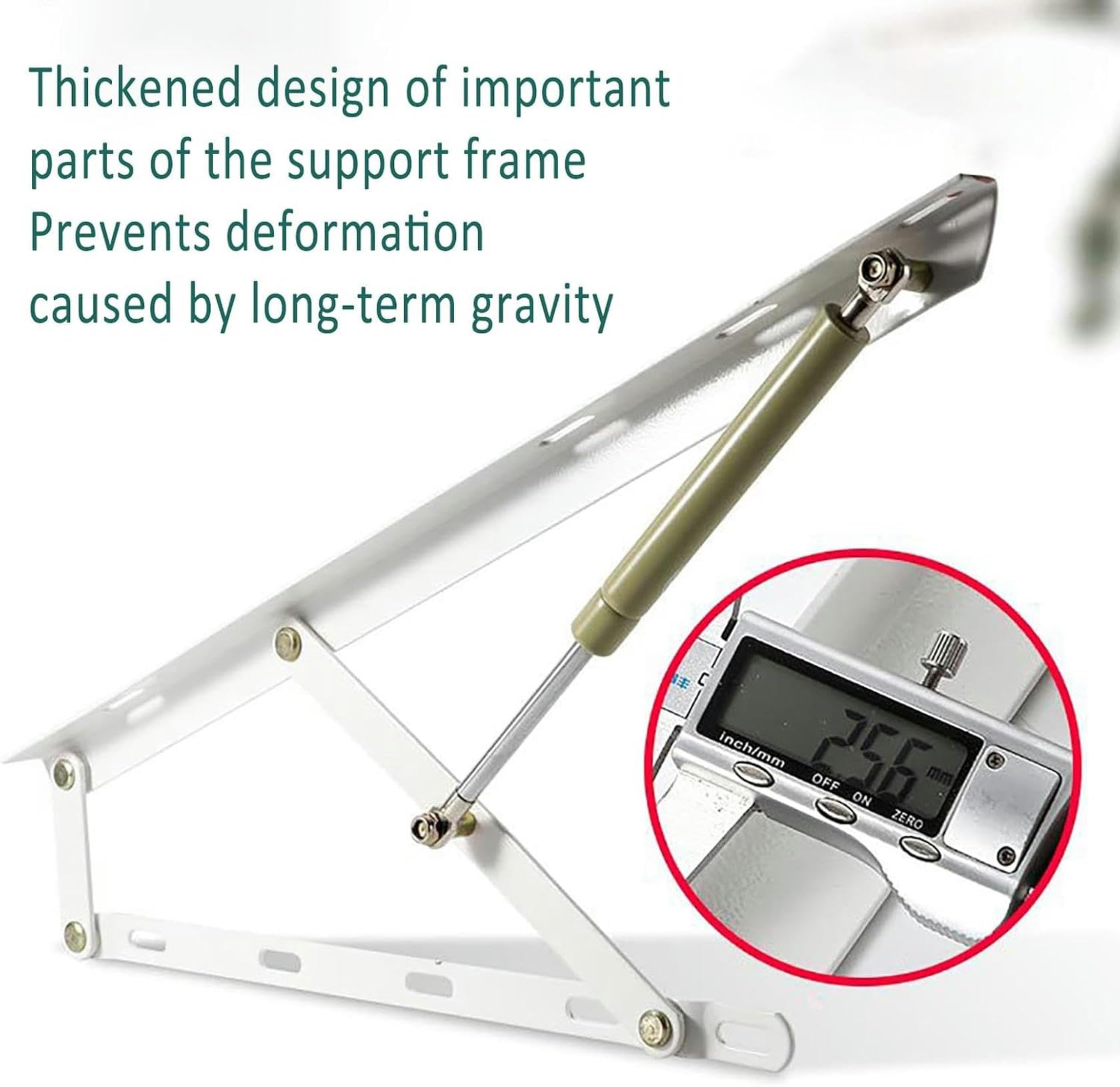 Elevadores De Cama Con Tapa, 2 Piezas Mecanismo Neumático De Elevación De Cama, Juego De Bisagras Para Marco De Cama Elevable En Blanco Y Negro, Mecanismos Hidráulicos De Elevación De Cama Amortiguad