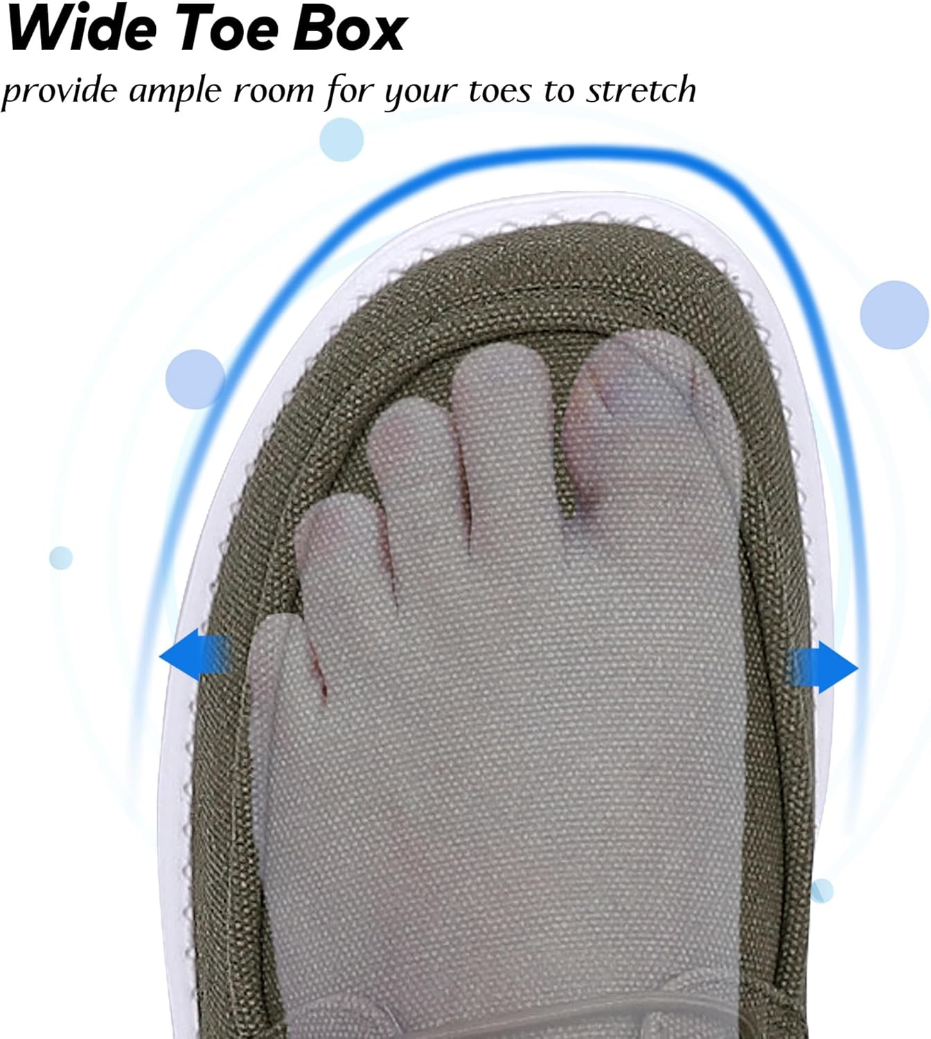 ASITVO Mens Wide Canvas Loafers Slip on Big Size Walking Shoes Width Toe Box Casual Dress Shoes - Image 4