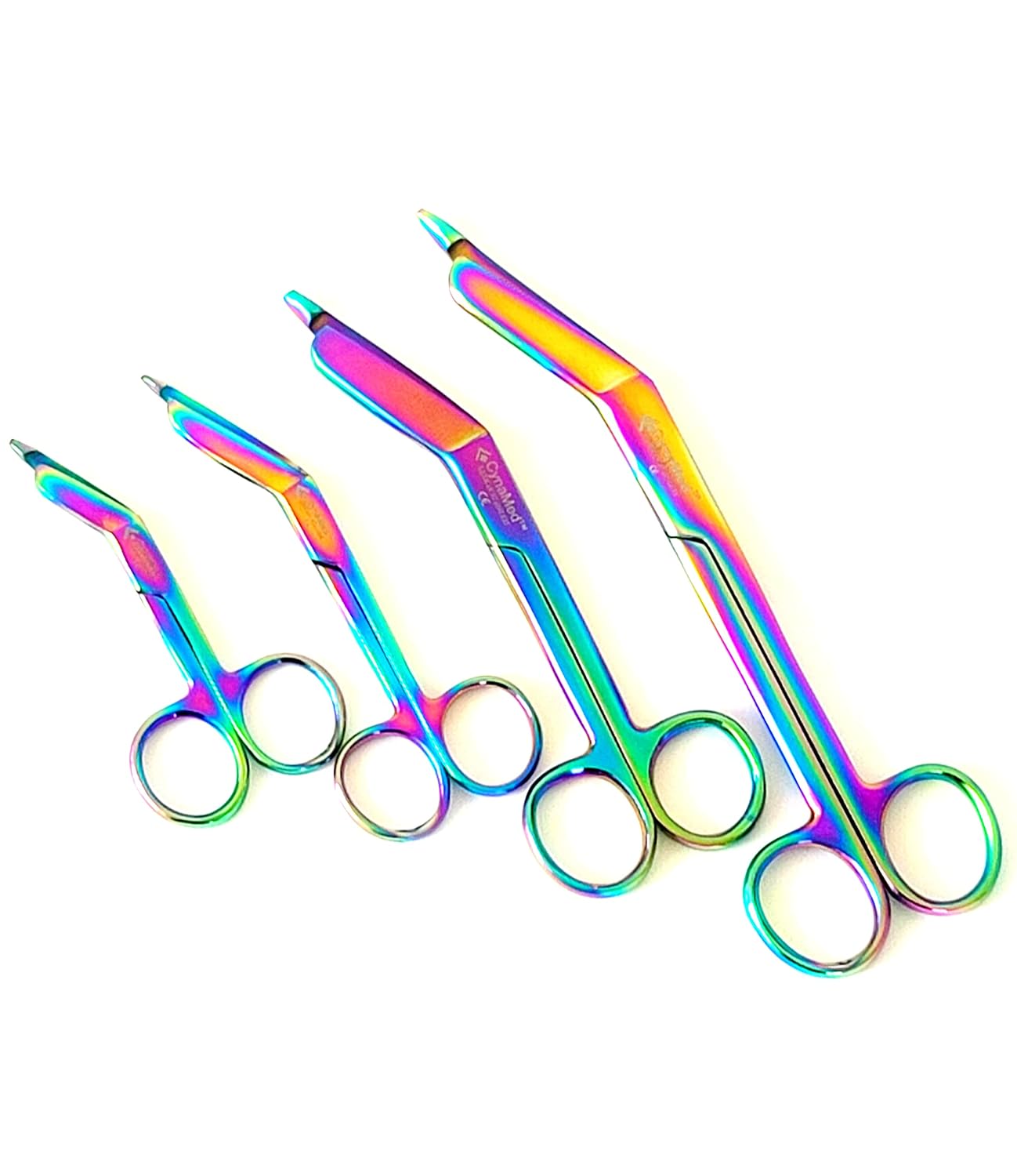Lister Bandage Scissors- German-Perfect for EMT, Paramedics, First Aid, Responders, Doctors, Nurses,Shears Lister Bandage Scissors (Set of 4 Multi Color Rainbow -3.5"+4.5"+5.5"+7.25")