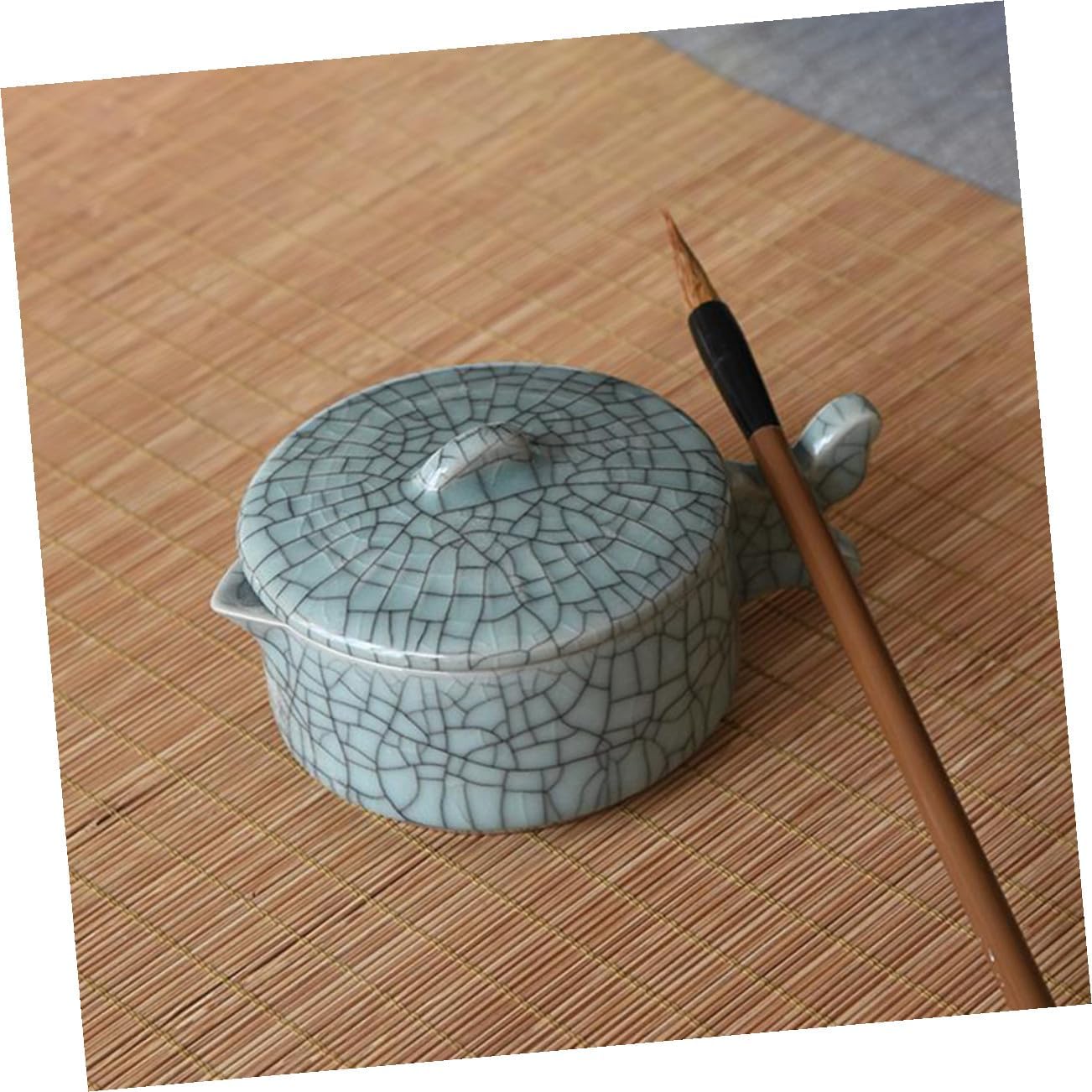 Porcelain Inkwell Calligraphy Set Mini Inkstone for Writing Inkstone Ink Bowl Smooth Round Edges