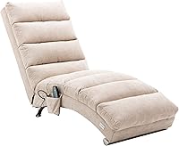 Vista 1 de Chaise Lounge de lino para interiores con función de masaje eléctrico, moderna silla reclinable para oficina, sala de estar o dormitorio