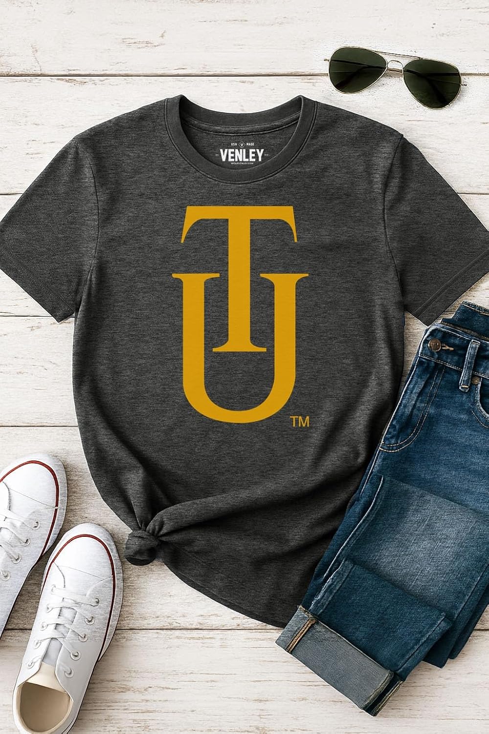 NCAA Officially Licensed Apparel College Team Color Unisex Vintage Wash T-Shirt - Image 5