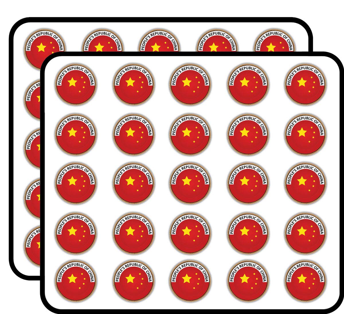 China Seal Decorative Scrapbooking Sticker Waterproof Vinyl Stickers for Water Bottle, Laptop & Phone Case – 50 Pack