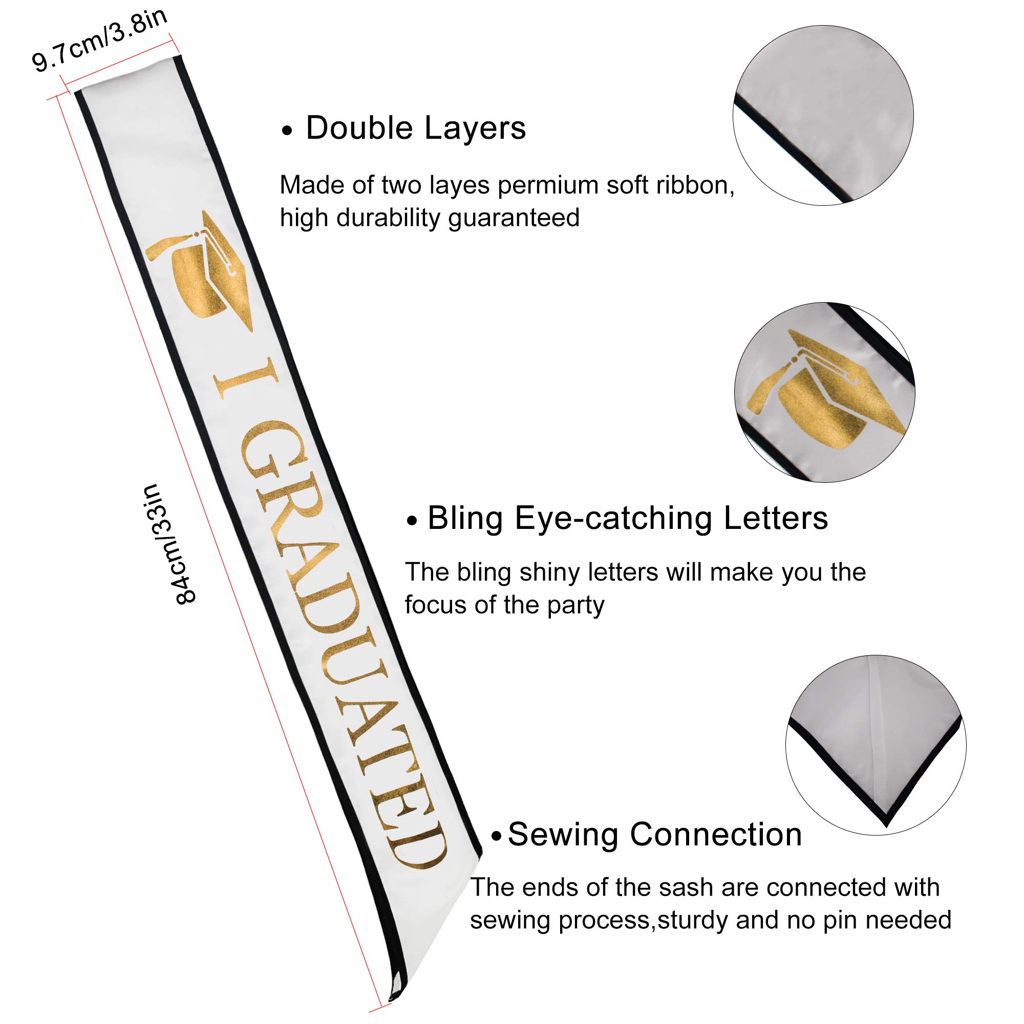 GraduationMall Class of 2021 Graduation Sash Graduation Stole with