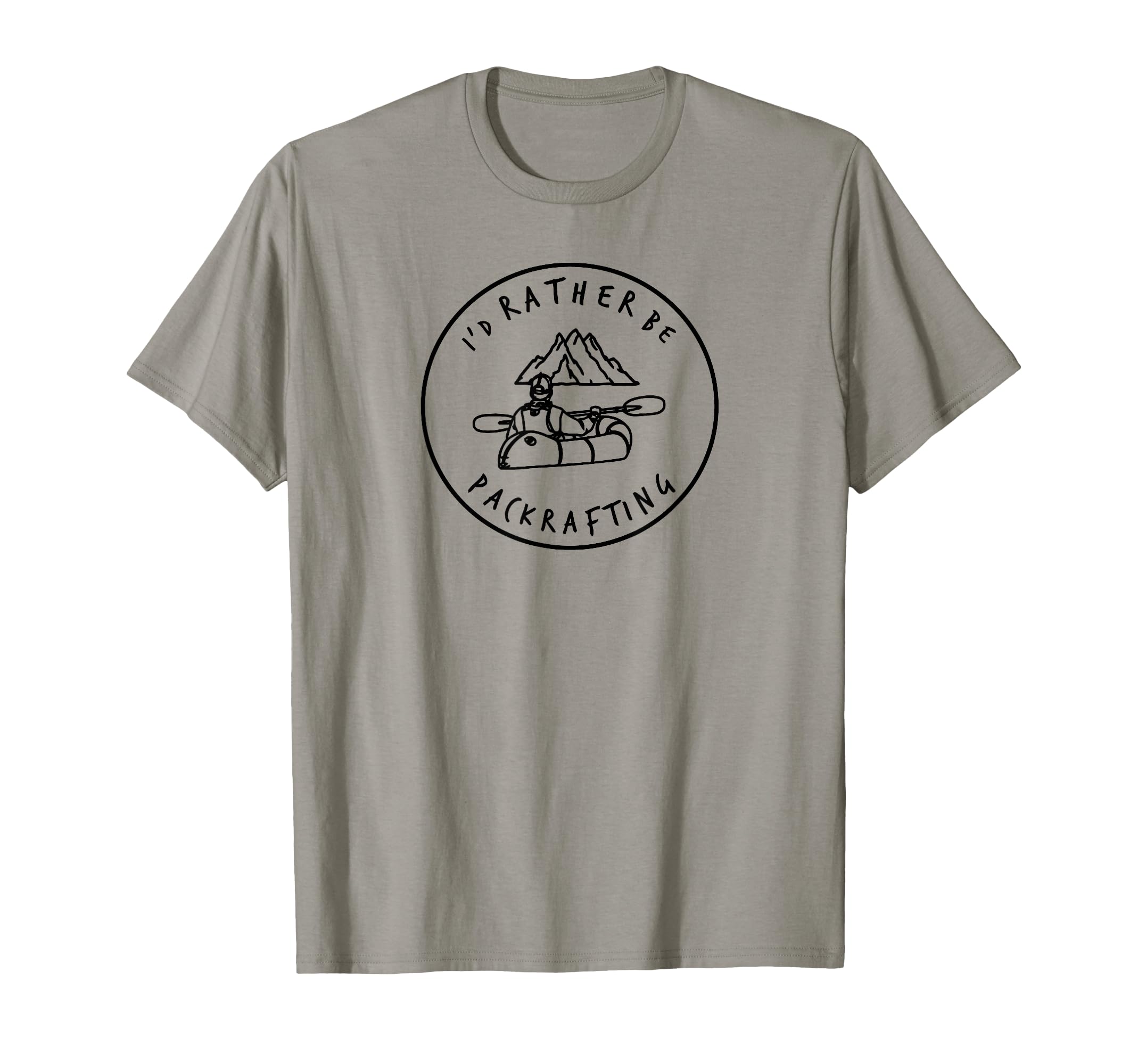 I'd Rather Be Packrafting - Packraft T-shirt - Black Logo T-Shirt