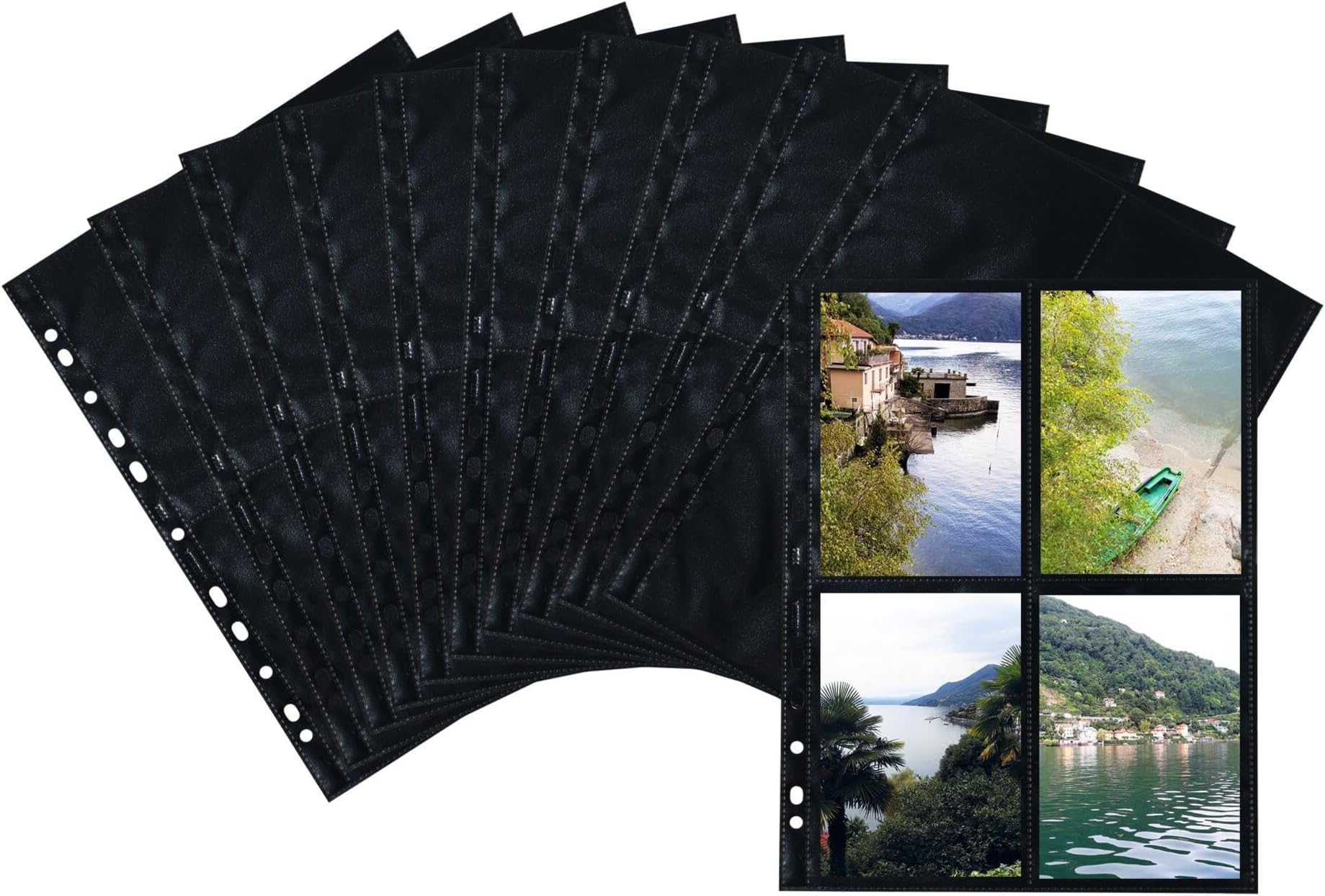 Herma 7785 Lot de 50 Pochettes perforées Transparent/Noir