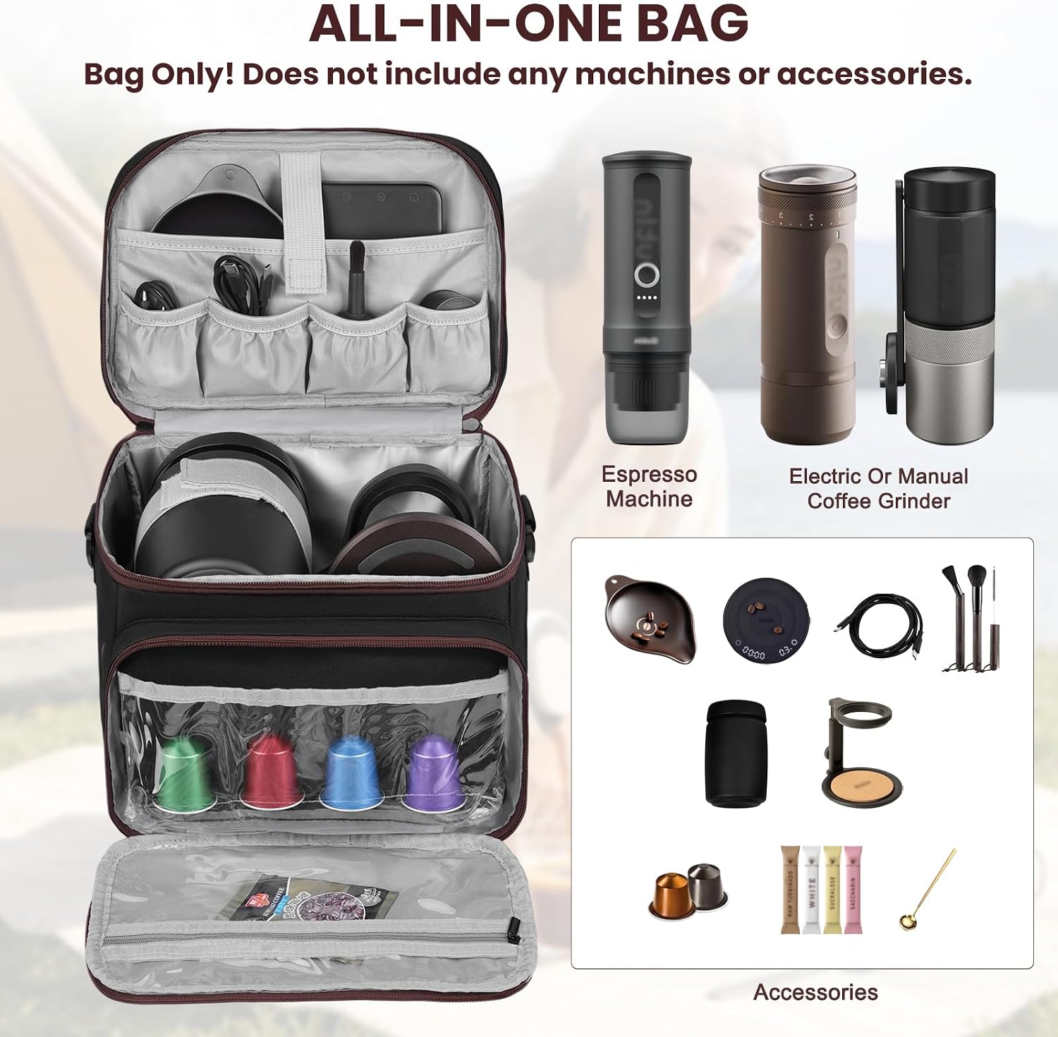 Carrying Case Compatible with OutIn Nano Portable Electric Espresso Machine