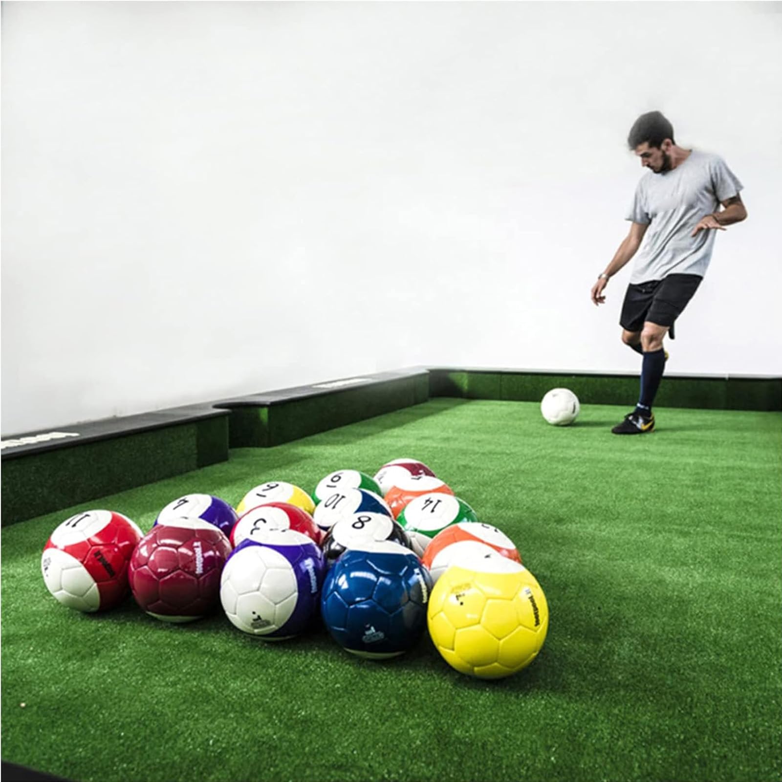 Juego De 16 Bolas De Billar De Fútbol, ​​Bolas De Billar De Cuero De PU For Juegos De Billar Inflables, Bolas De Billar For Jardín, Patio Trasero, Césped Y Juegos De Fiesta