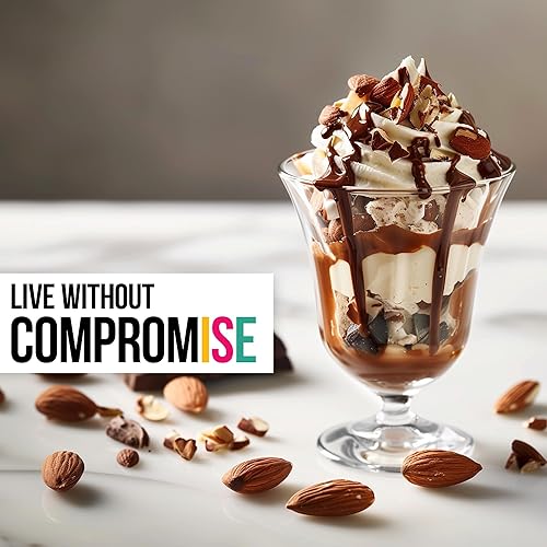 Miniatura 6 de TGB - Almendras de chocolate  0.04 oz de carbohidratos netos Keto  Nueces de caramelo bajas en carbohidratos, sin gluten, 10 onzas