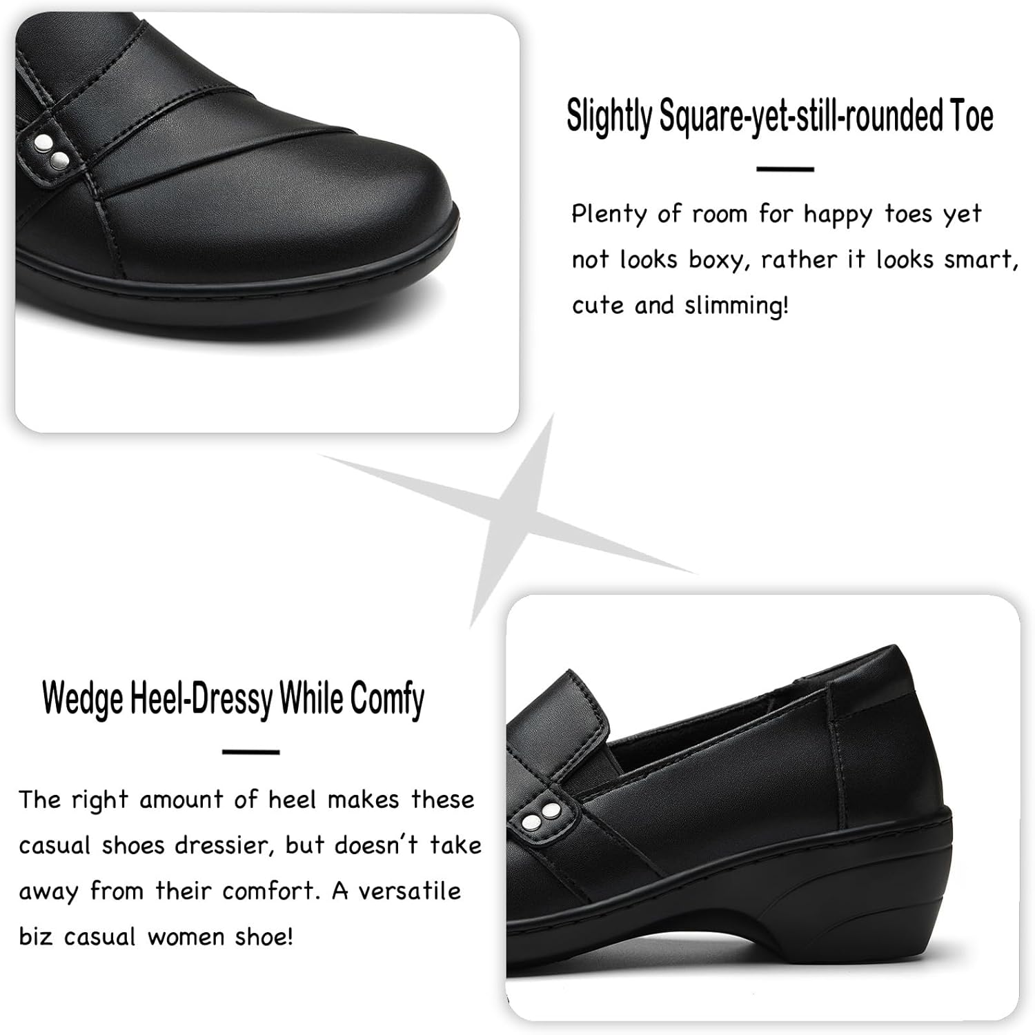 KORDAL Women's Comfortable & Lightweight Leather Loafers Slip-Ons Stylish Business Casual Dress Shoes Work Office Everyday Walking Shoes for Women - Image 6