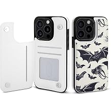 Wallet Case for iPhone 15 Pro - Bat Pattern Print PU Leather Flip Shockproof Wallet Phone Cases Cover with Card Slots, Kickstand, Magnetic Clasp Closed